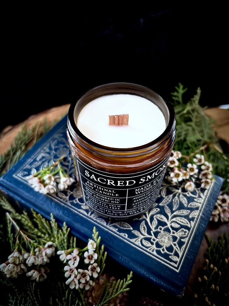 Sacred Smoke Wood Wick Candle