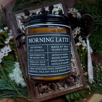 Morning Latte Wood Wick Candle