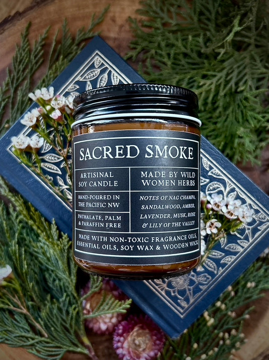 Sacred Smoke Wood Wick Candle