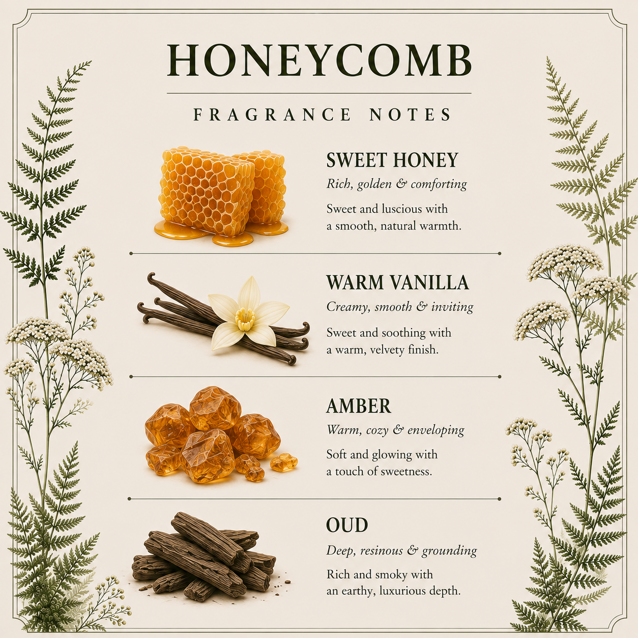 Honeycomb Candle – Warm Honey & Amber