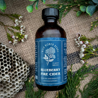 Blueberry Fire Cider for Immune Health & Digestive Wellness