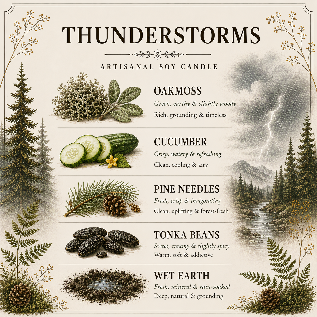 Thunderstorms Candle – Rain & Earth