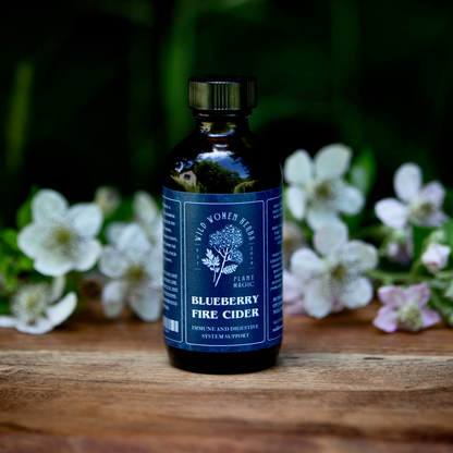 Blueberry Fire Cider for Immune Health & Digestive Wellness